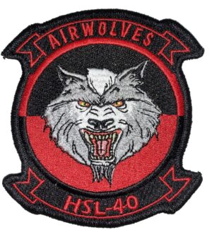 HSL-40 Airwolves Squadron Patch – Hook and Loop, 4.25 in